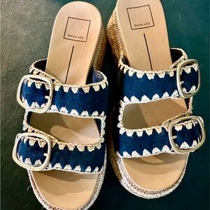 Dolce Vita Navy Buckle Sandals